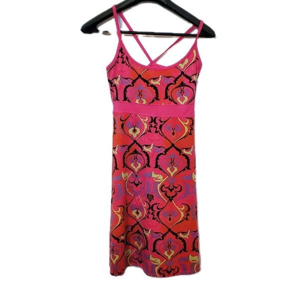 Tops - Lola Afg Athletic Tennis Golf Dress Sz Sm Built In Bra Pink Abstract Pickleball
